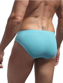 Облегающие слипы из хлопка голубого цвета JOCKMAIL RTJM2025-17